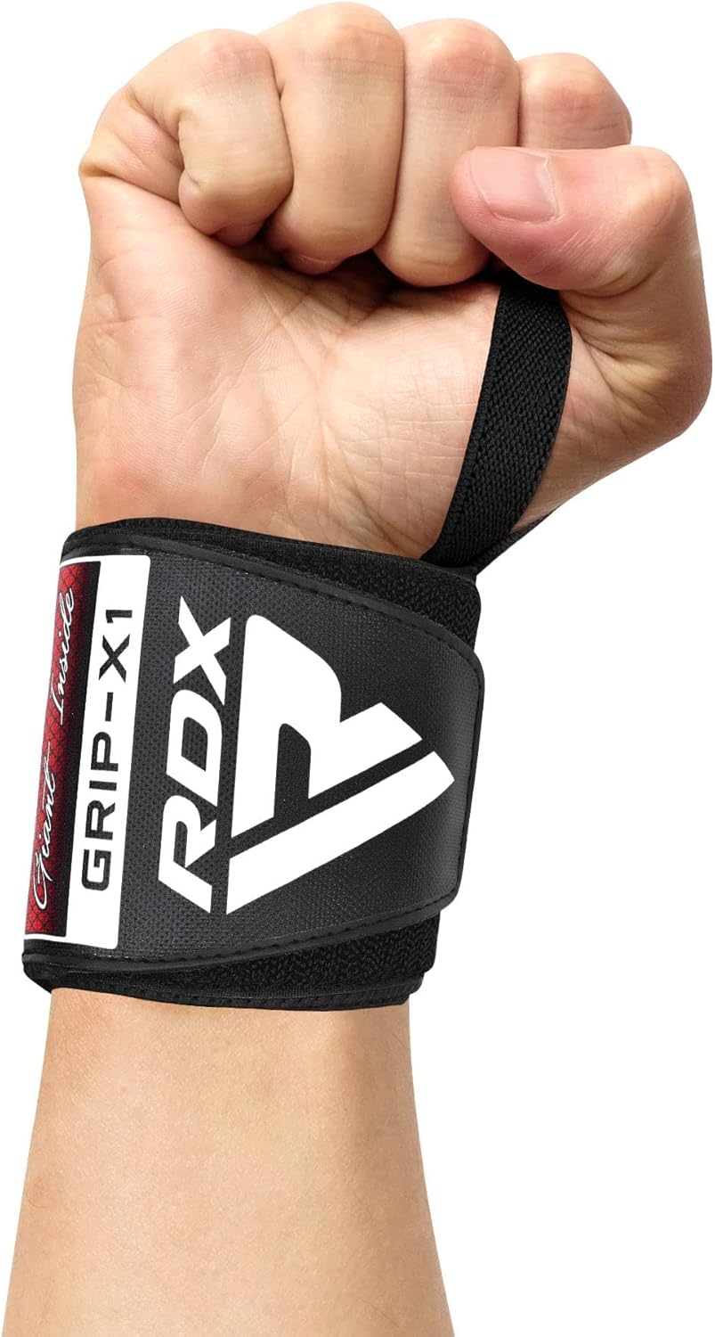 RDX Weight Lifting Wrist Wraps Support, IPL USPA Approved, Elasticated Pro 18” Cotton Straps, Thumb Loop, Powerlifting Bodybuilding Fitness Strength Gym Training WOD Workout, Gymnastics : Sports & Outdoors