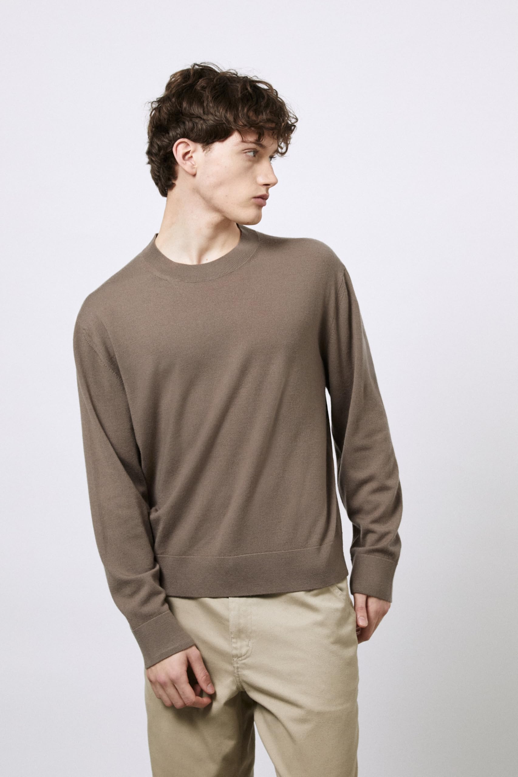 Diana Studio Herren Rundhalspullover aus Cashmere und Merinowolle Pullover Sweater