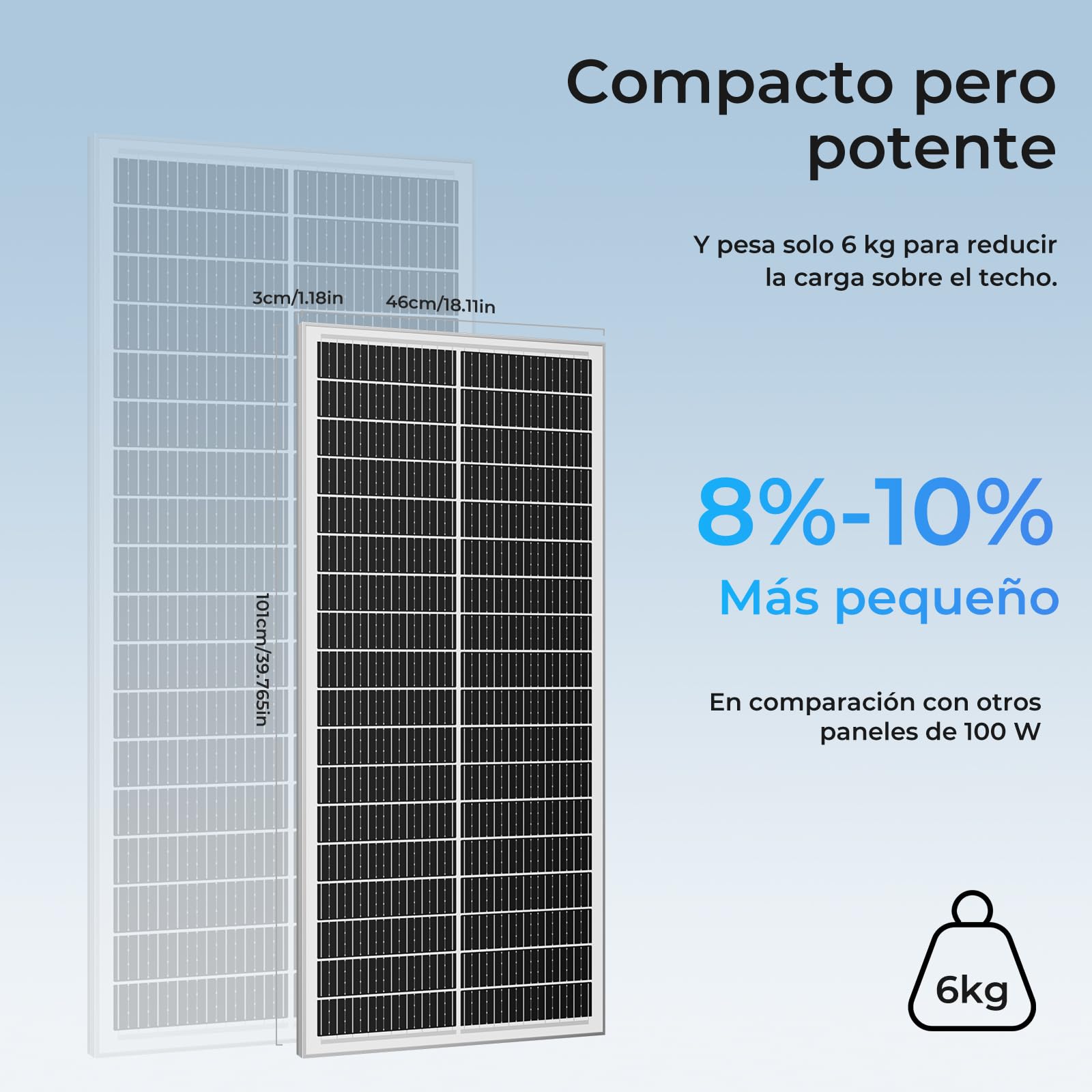 100W Solarpanel N-Type 12V Monokristallin IP68 MC4 für RV Schiff Dach