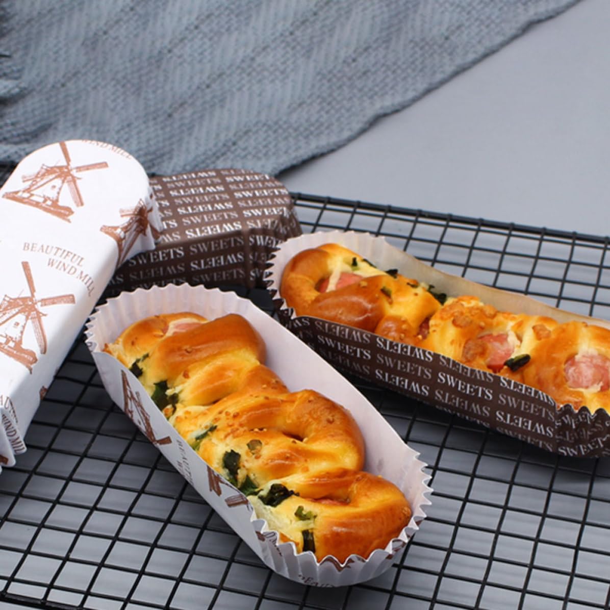 Resistenti al Grasso di Carta Usa e Getta 600 Pirottini Forma Barca Ovali per Cupcake e Pane per Pasticceria e Riunioni