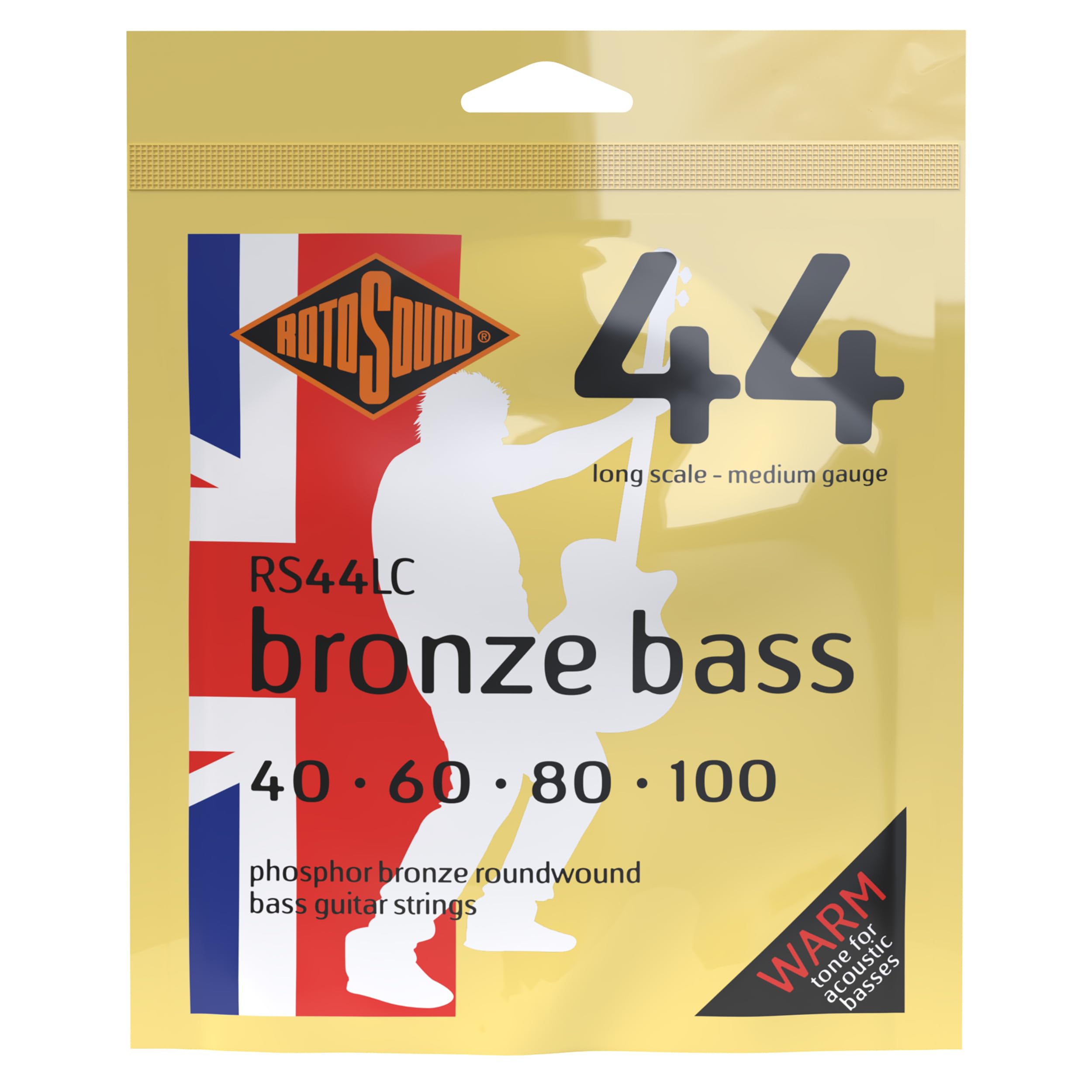Rotosound Strings for Acoustic Bass/BASS 44 BRONZE 4-str. RS44LC Medium 40-100