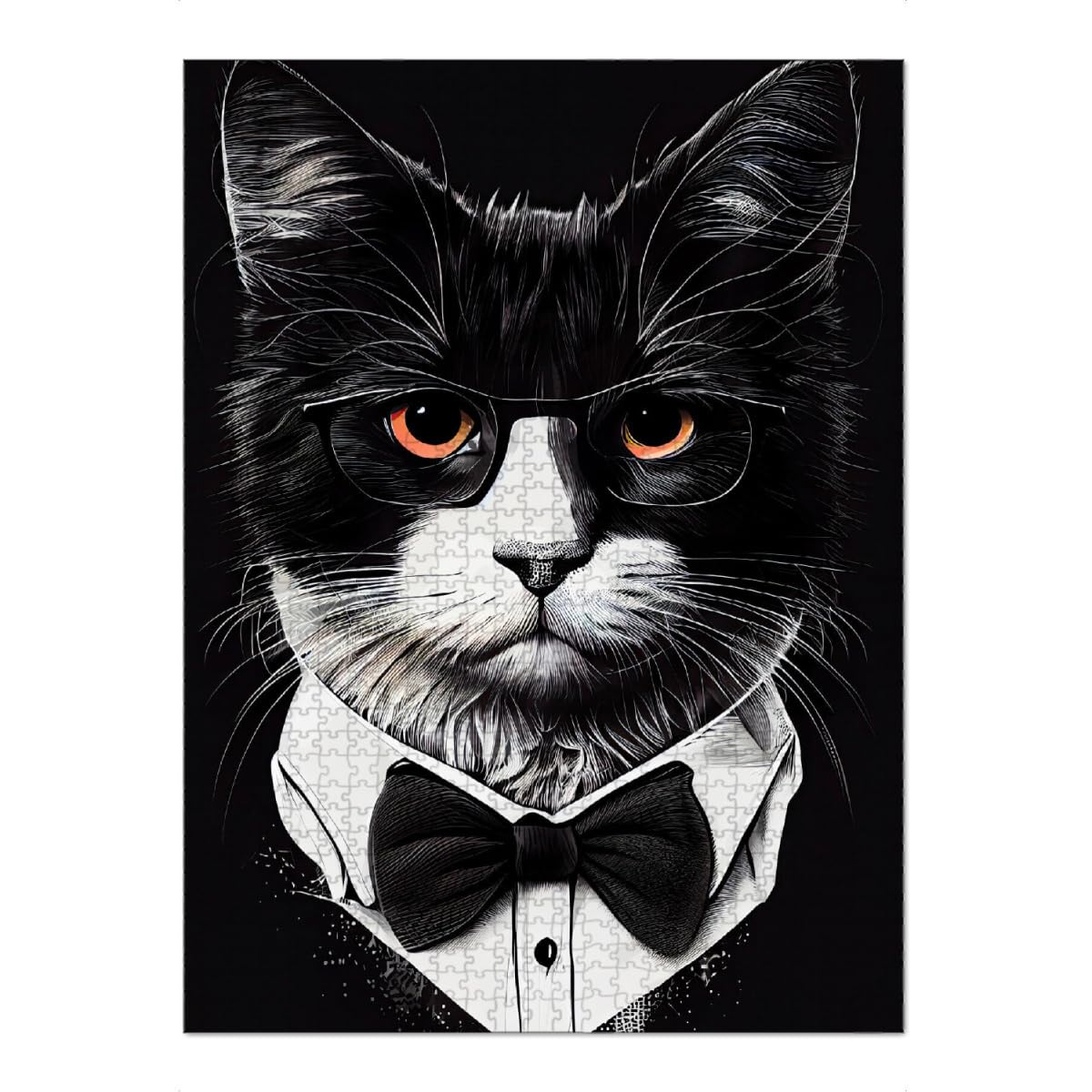 artboxONE-Puzzle XXL (1500 Teile) Für Kinder Hipster-Katze Oliver - Puzzle Katze Hipster Indie