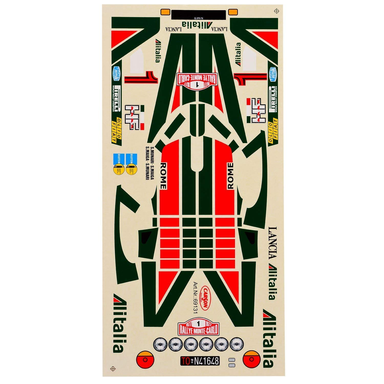 Adesivi Per Modellismo 1/12 Lancia Stratos, Decalcomanie Munari Rally Monte Carlo 1977, WRC - Foto 5