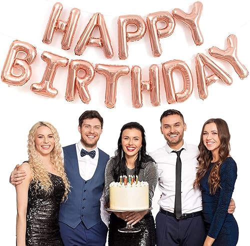 Miniatura 9 de Decoraciones para fiesta de cumpleaños, juego de 15 piezas, pancarta de feliz cumpleaños, globos de estrella de corazón, confeti de aluminio,