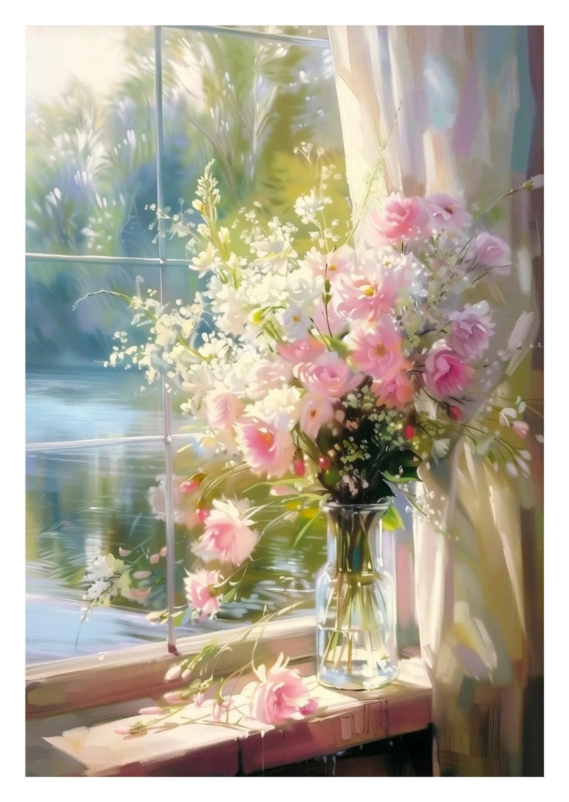 Tableau d'art mural imprimés toile fleurs décoration maison G