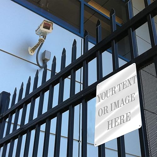 Miniatura 3 de Letrero personalizado de 8 x 12 pulgadas, letreros personalizados de aluminio de metal para oficina al aire libre, negocios verticales