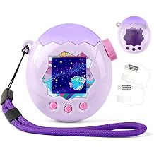 Case for Tamagotchi Paradise Electronic Pet - 2Pcs Screen Protector PC Protective Shockproof Cover with Lanyard for Tamagotchi Paradise Sleeve Toy Light Purple