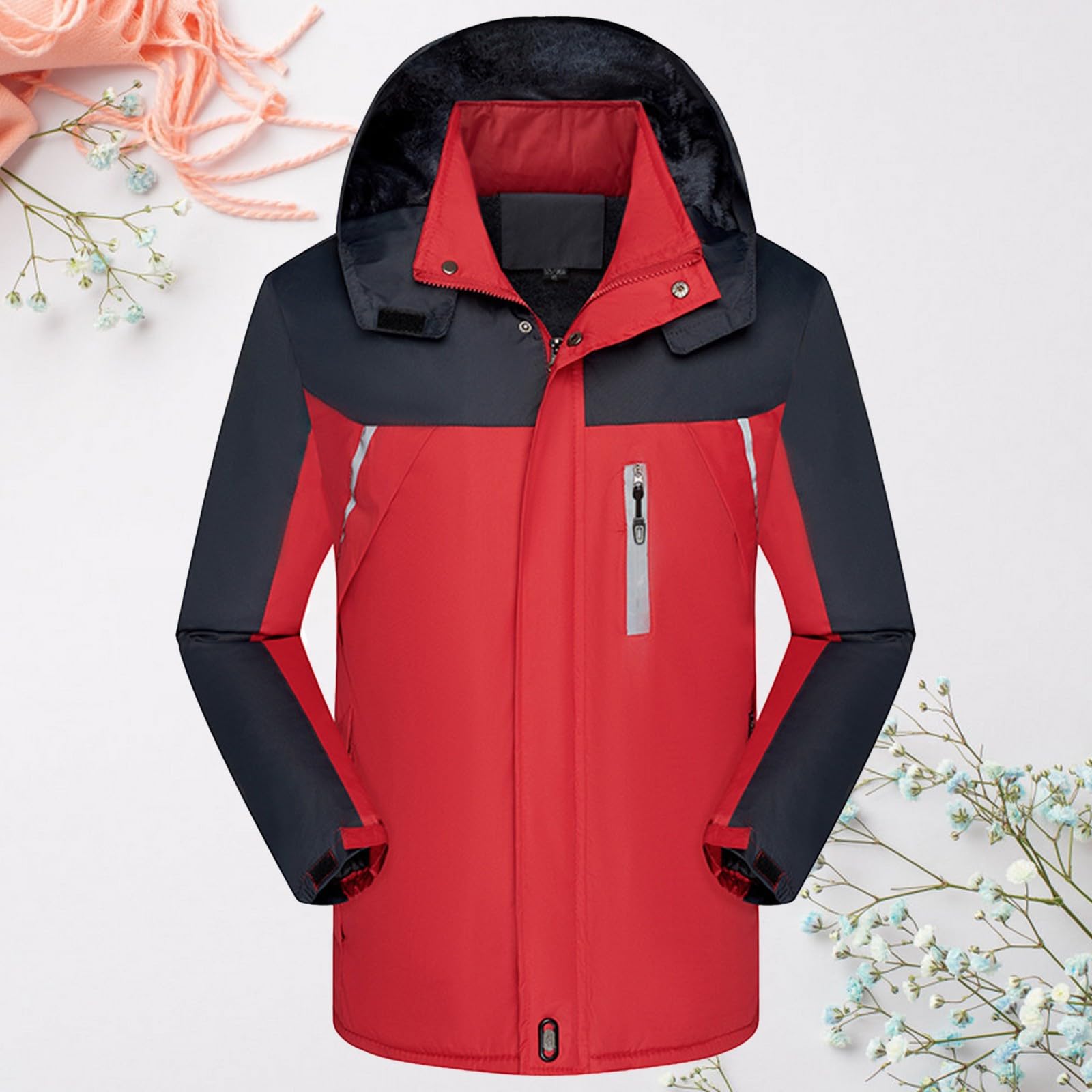 Chaqueta Forrada Y Engrosada Para Mujer Adecuada Deportes Al Montañismo Cálida Cómoda Invierno Larga Chubasquero Impermeable Capelina Transpirable Ropa Chaquetones De Senderismo Amarillo