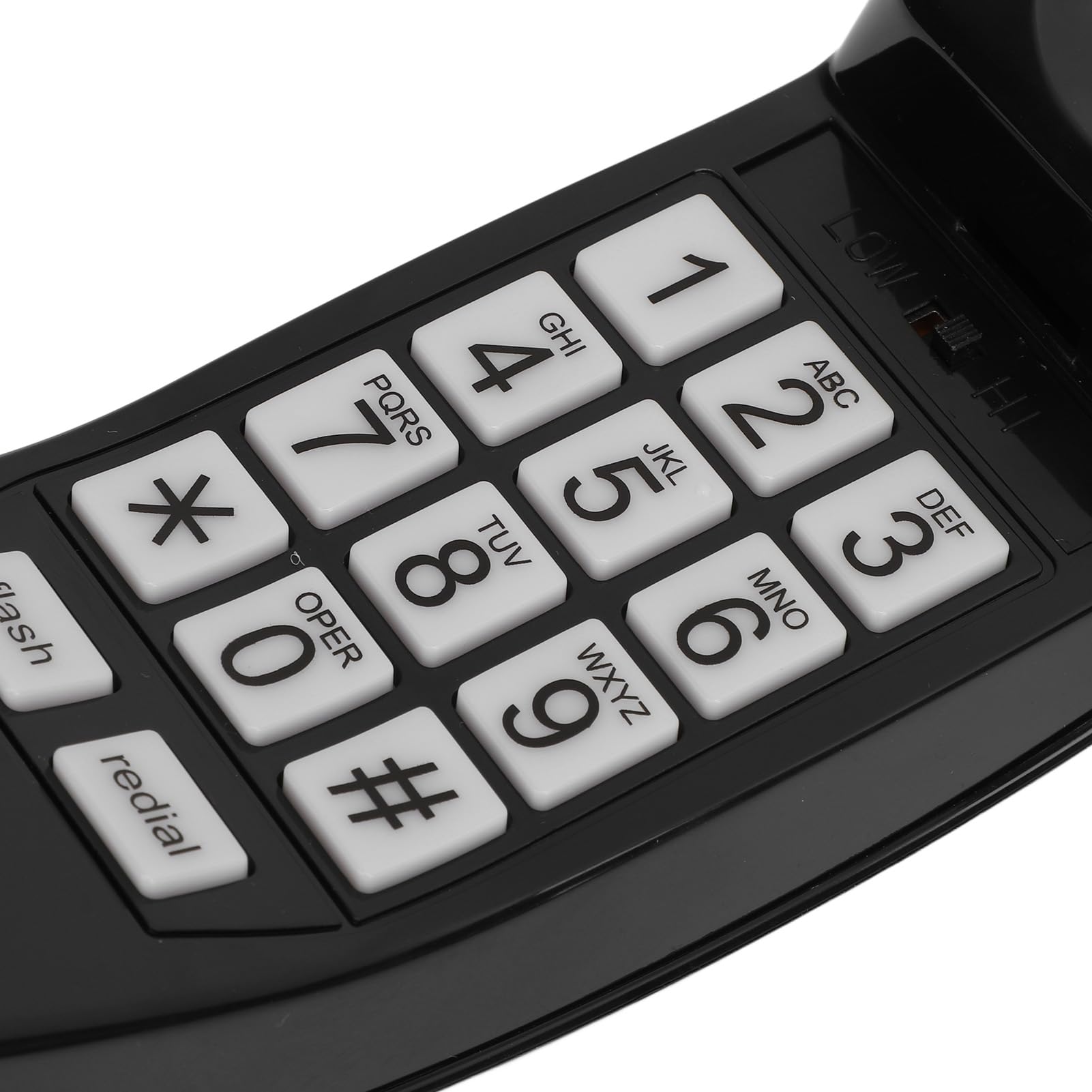 Telefono Fisso a Muro, con Pulsanti Grandi e Controllo Volume, Adatto per Anziani, Telefono di Casa Facile da Usare con Amplificatore Squillo