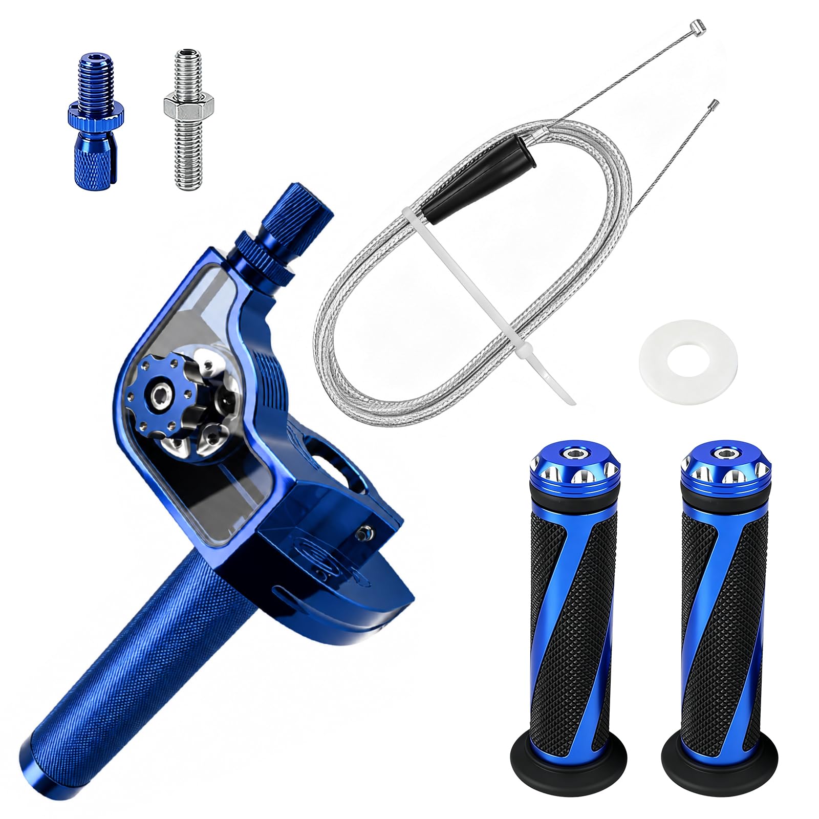 Manopola acceleratore rapido per moto, 7/8, 22 mm, in alluminio CNC, universale, per manubri da 50, 110, 125, 150, 200, 252 cc