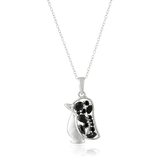Sterling Silver Penguin Pendant Necklace