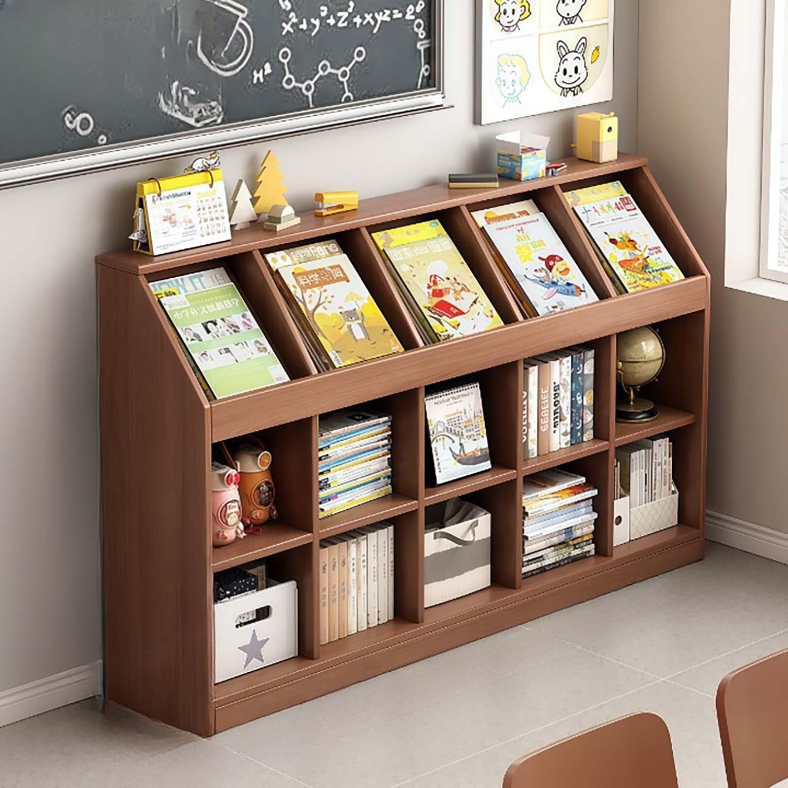 Estantería abierta de madera para organizar despachos pequeños de 91x30 cm