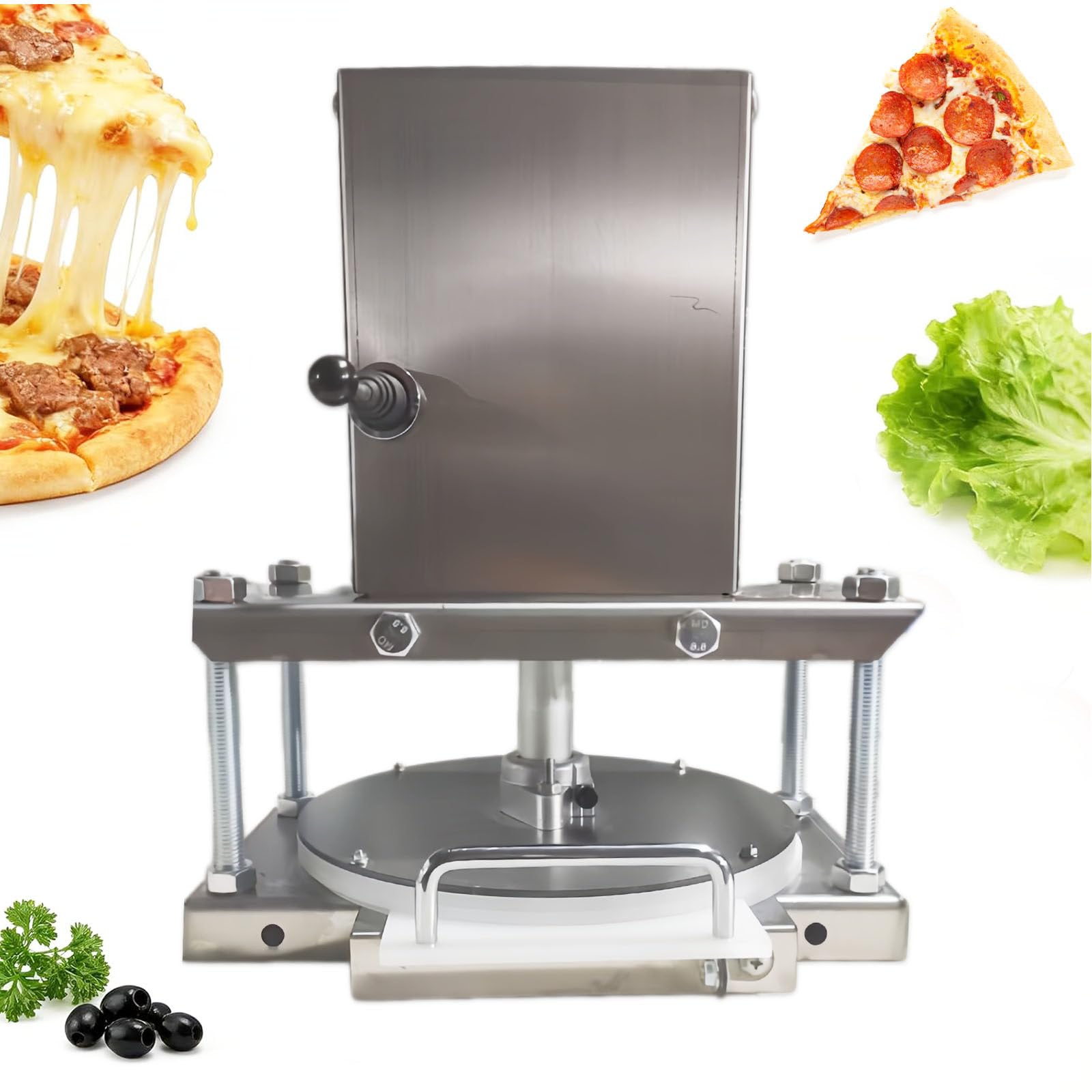 Presse À Pizza Professionnelle, 22 Cm / 25 Cm / 30 Cm De Diamètre, Machine À Pâte Électrique, Laminoir À Tortillas, Presse pour Pizzas, Tartes, Tortillas Et Pâtisseries. 30cm/11.81in