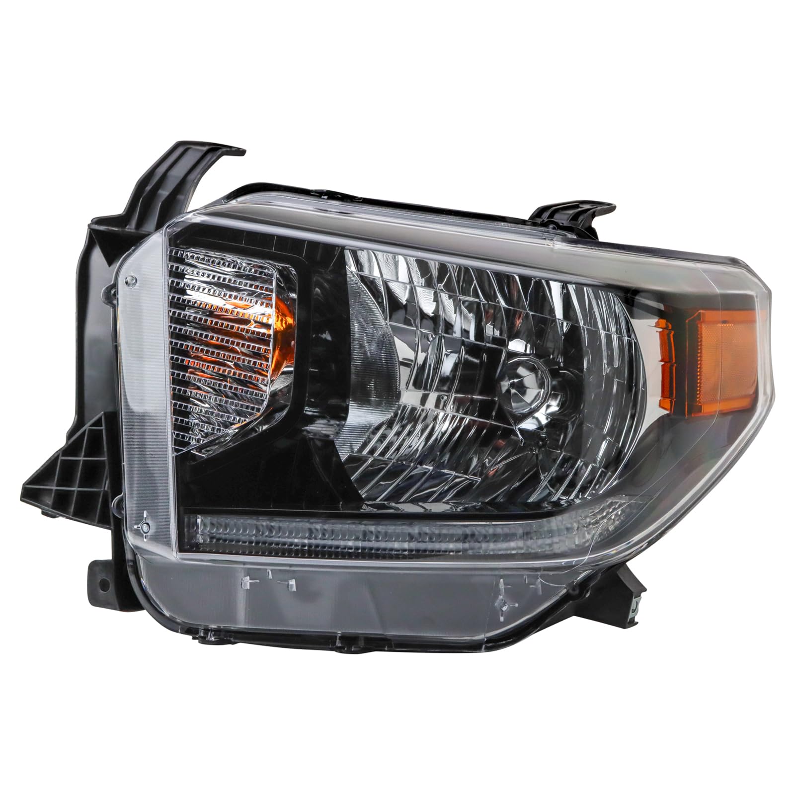 TRQ Driver Side Headlight Assembly Halogen Compatible with 2018 Toyota Tundra TO2502260