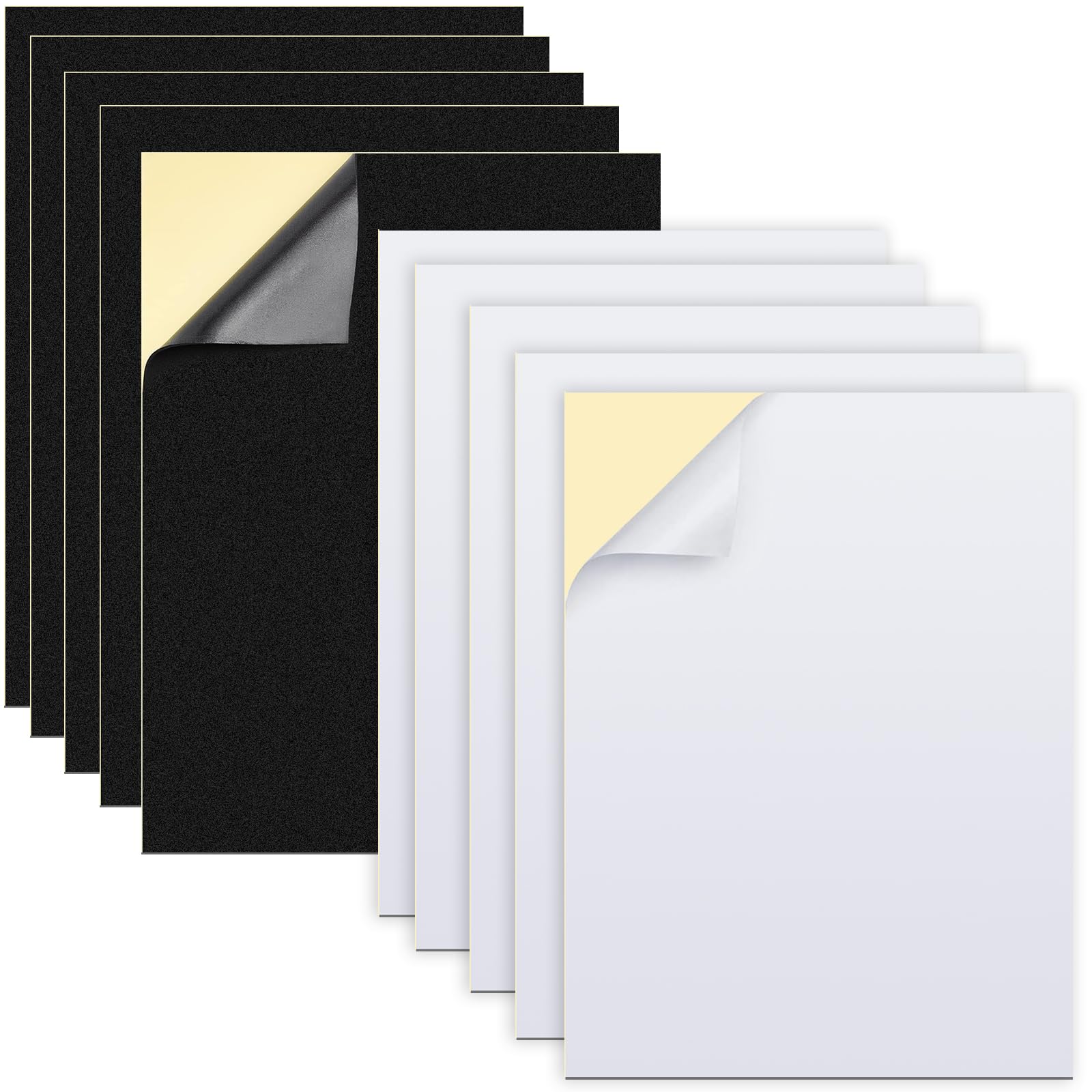 Self-Adhesive Foam Board, White, Pack Of 6 Foam Rubber Pads With Adhesive Backing, EVA Foam Panels, Non-Slip Foam Mat For Furniture, DIY Projects - View #3