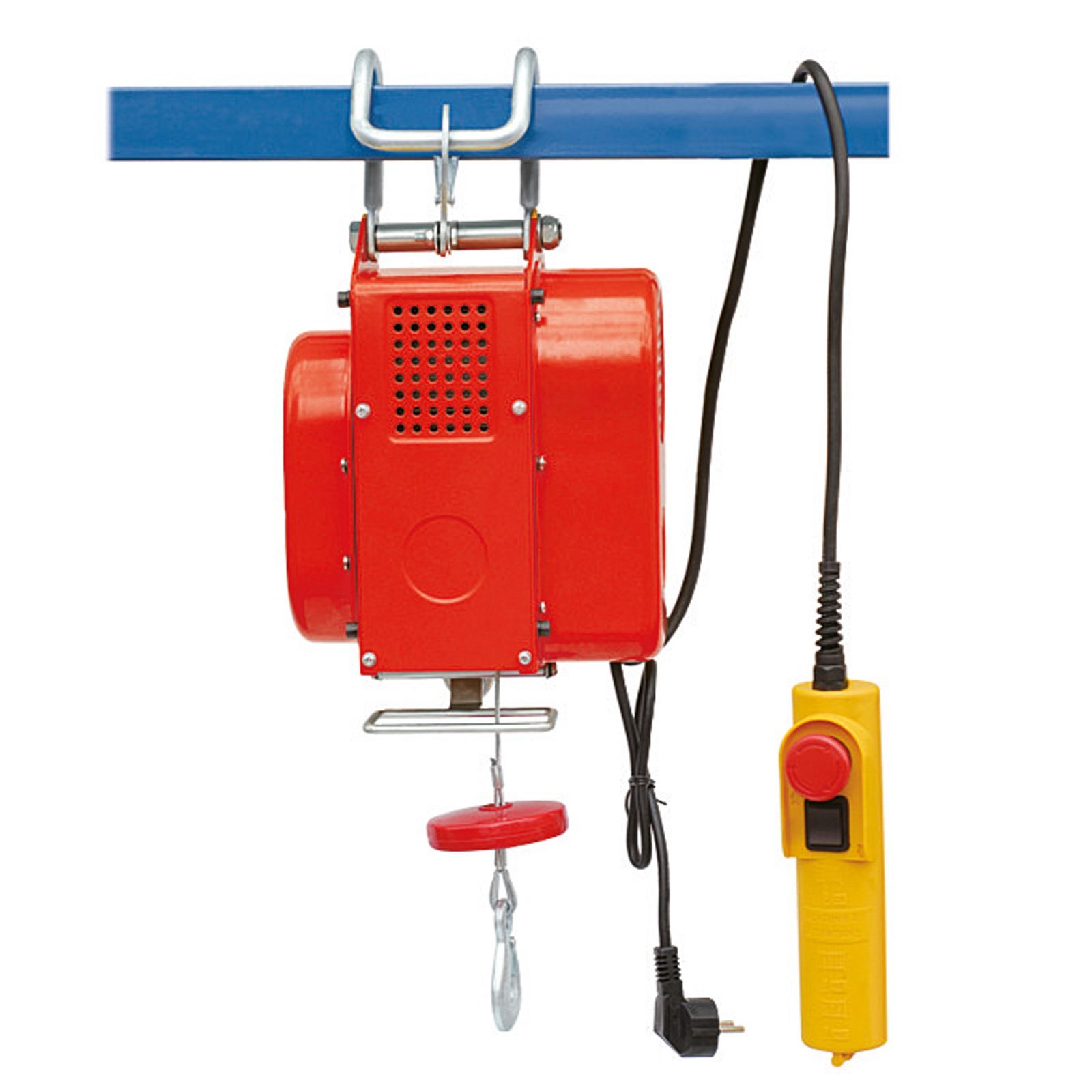 Paranco a fune Crossfer HXS600D Verricello a fune con puleggia di ritorno Capacità di sollevamento 300 / 600 KG altezza di sollevamento 18 / 9 m 230V