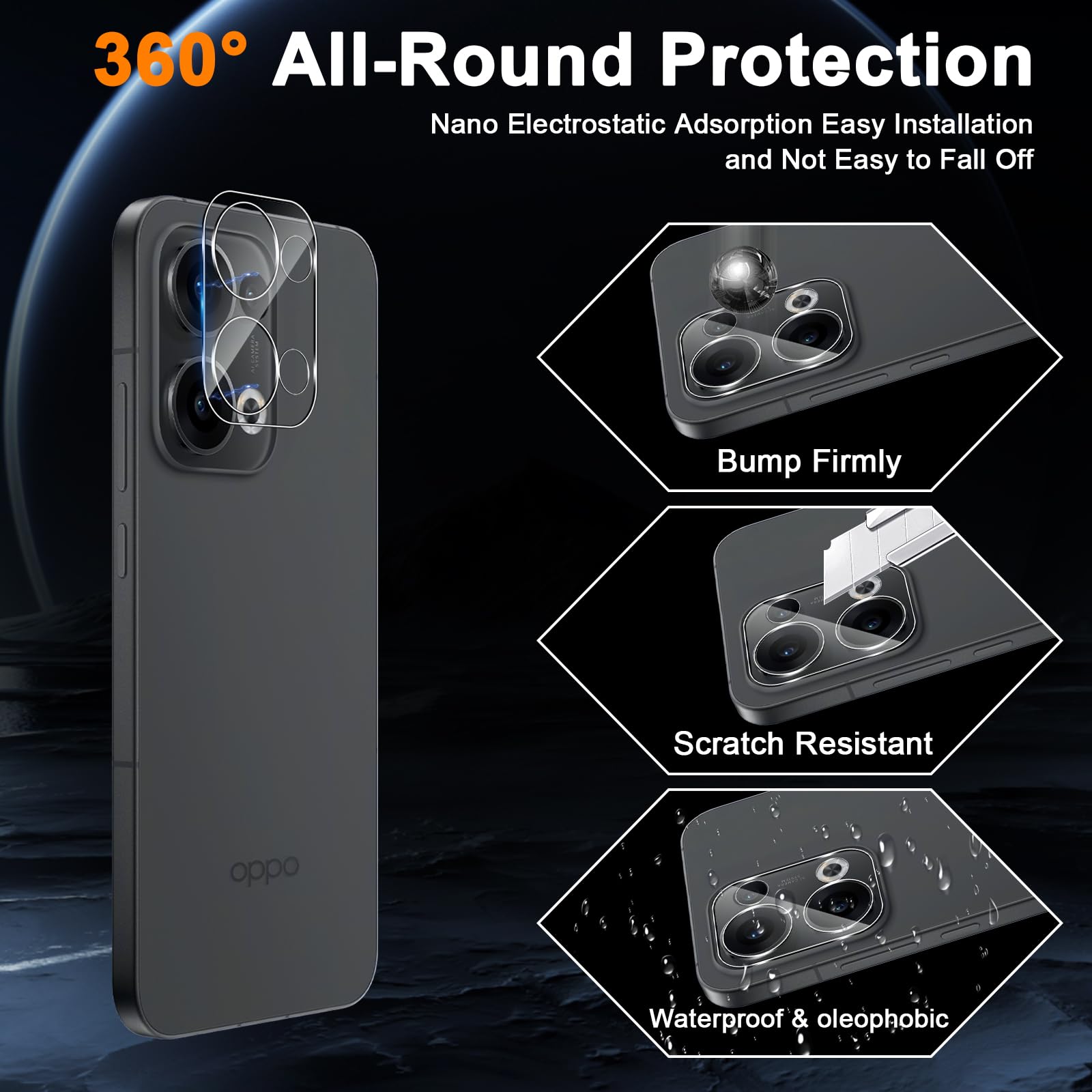 Protection écran Verre Trempé Pour OPPO Reno 8/8 Pro/8 Plus/7 Pro/6 - Transparent - NEUF