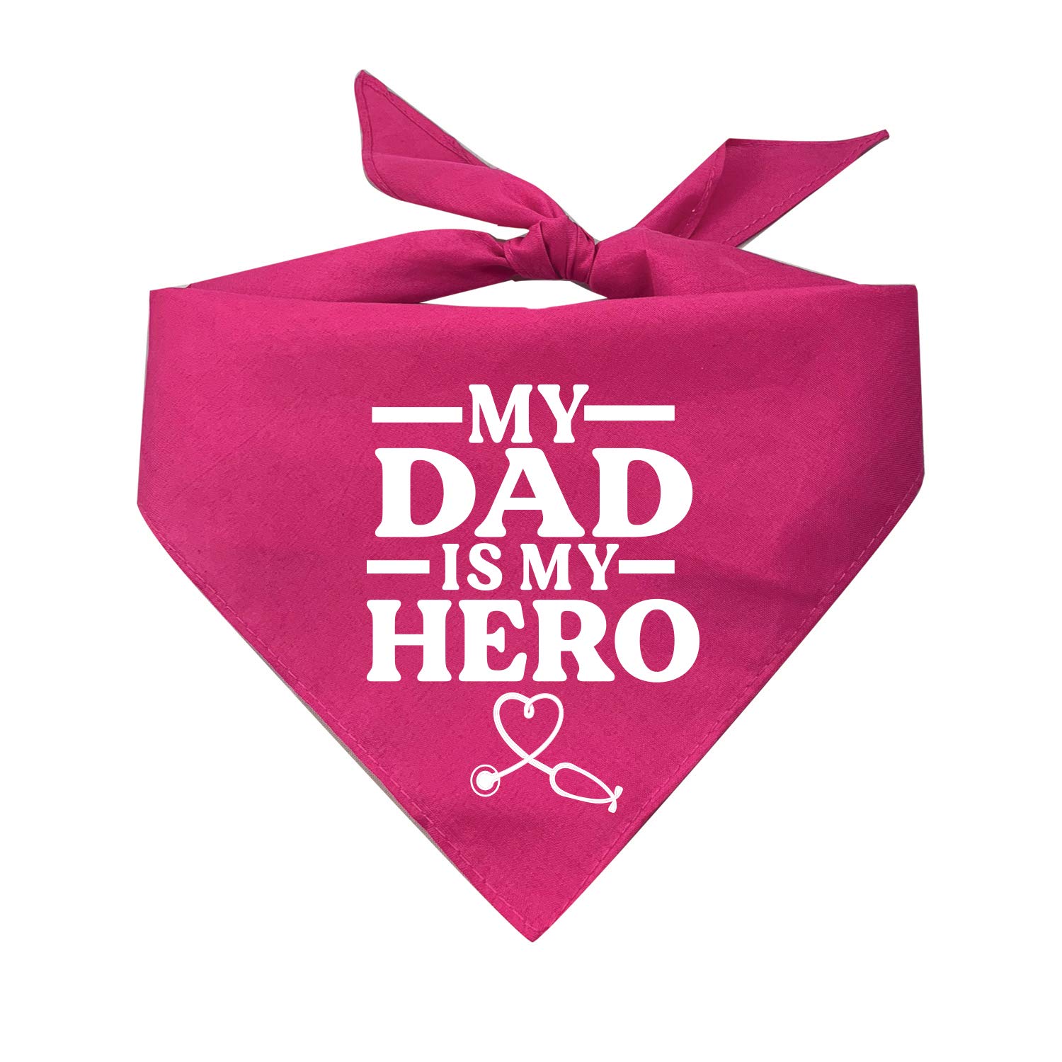 My Dad is My Healthcare Hero Triangle Dog Bandana (Assorted Colors)
