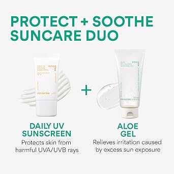 innisfree Aloe Vitalizing Soothing Gel | Hydrating Korean Face and Body Moisturizer | Soothe Dryness and Sunburns