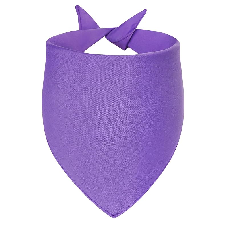 Bandana para Cães e Gatos em Algodão para Personalização DIY Agroon Roxa, tamanho Small, 1 unidade