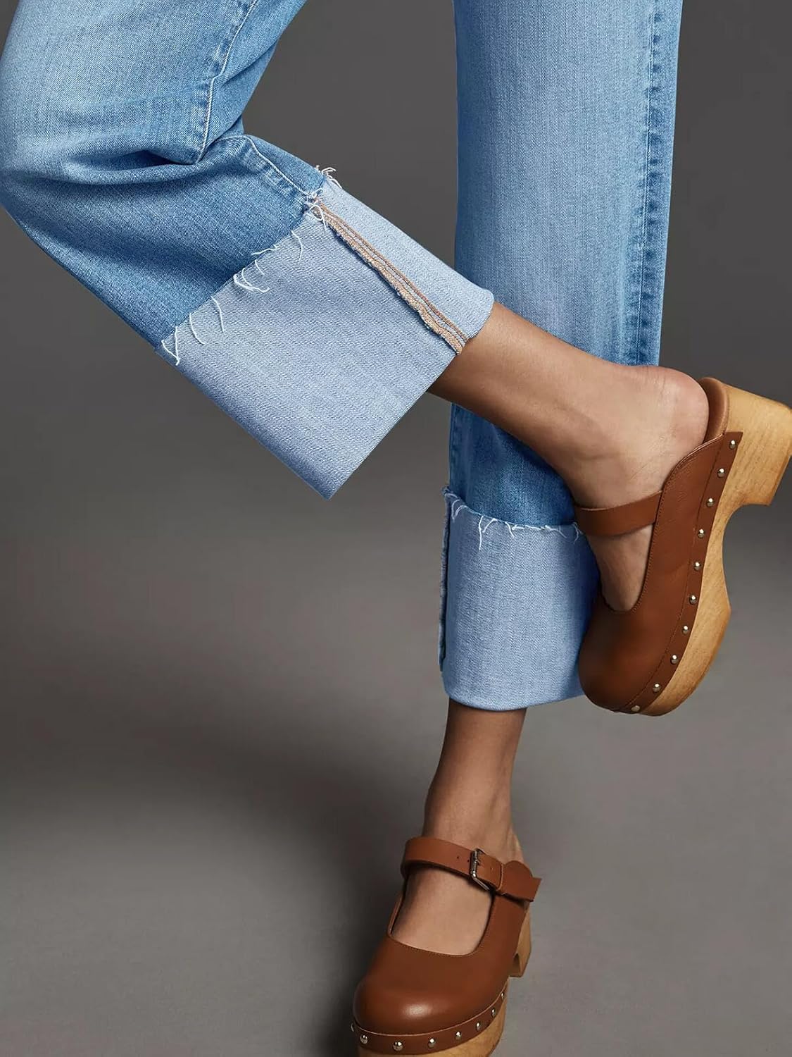 KUNMI Women’s Wide Leg Jeans High Waisted Straight Leg Stretchy Denim Pants with Pockets