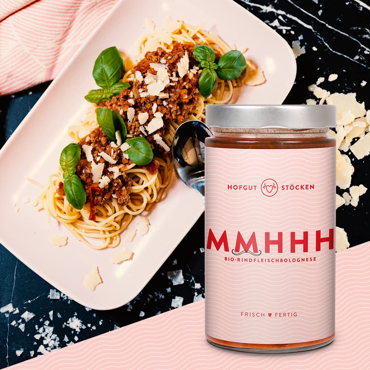 Hofgut Stöcken | Genießerpaket "Die leckerste Idee Deutschlands" vom Testsieger | 6x 620ml Bio-Fertiggerichte im Glas für Topf & Mikrowelle |Bio-Bolognese |Bio-Rahmgeschnetzeltes |Bio-Chili con Carne