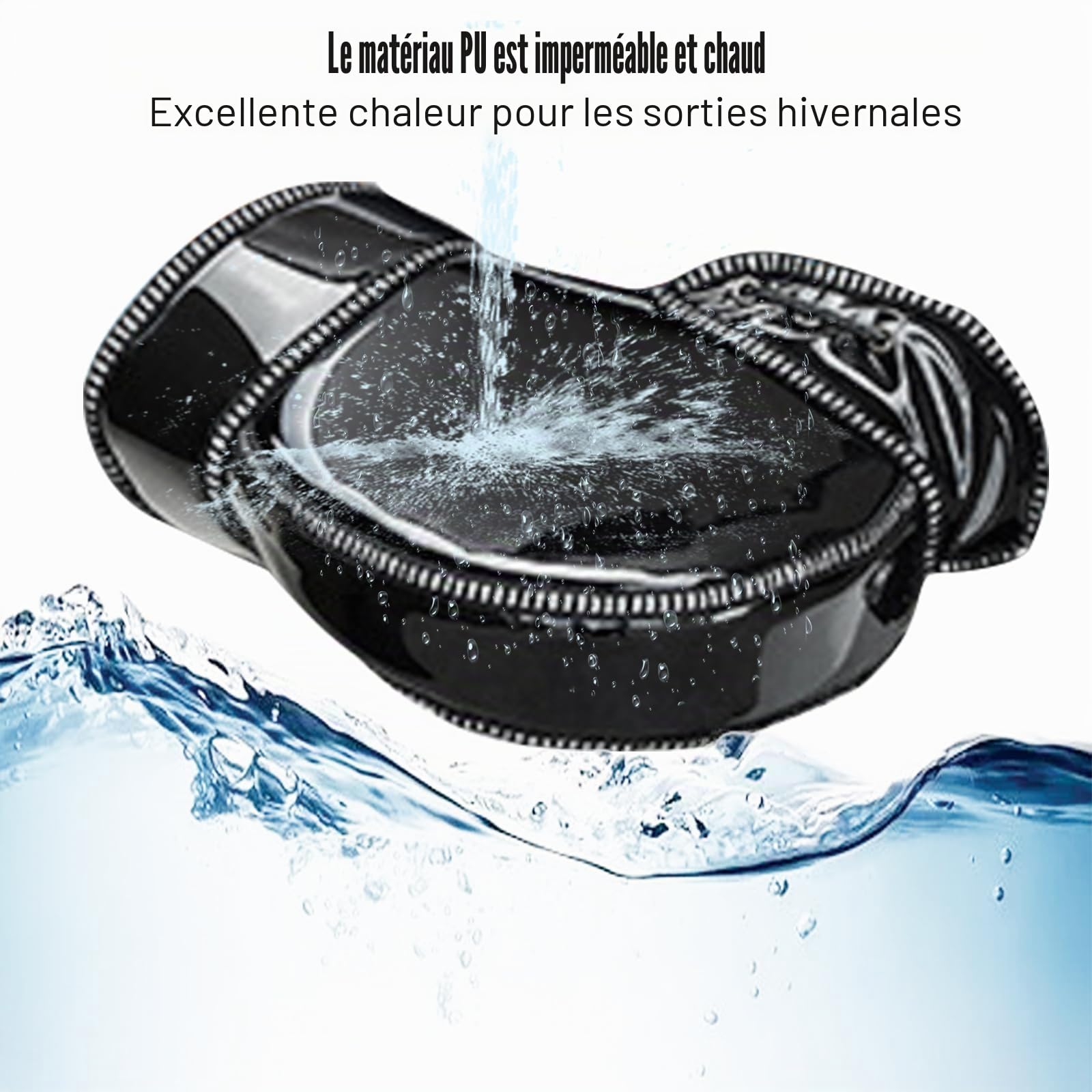 Gants de Guidon de Moto,Protection Universelle des Mains Contre Le Vent et la Pluie,Gant de Guidon à Cordon Coupe-Vent,Gants Chauds Portables pour l'extérieur avec Bandes réfléchissantes