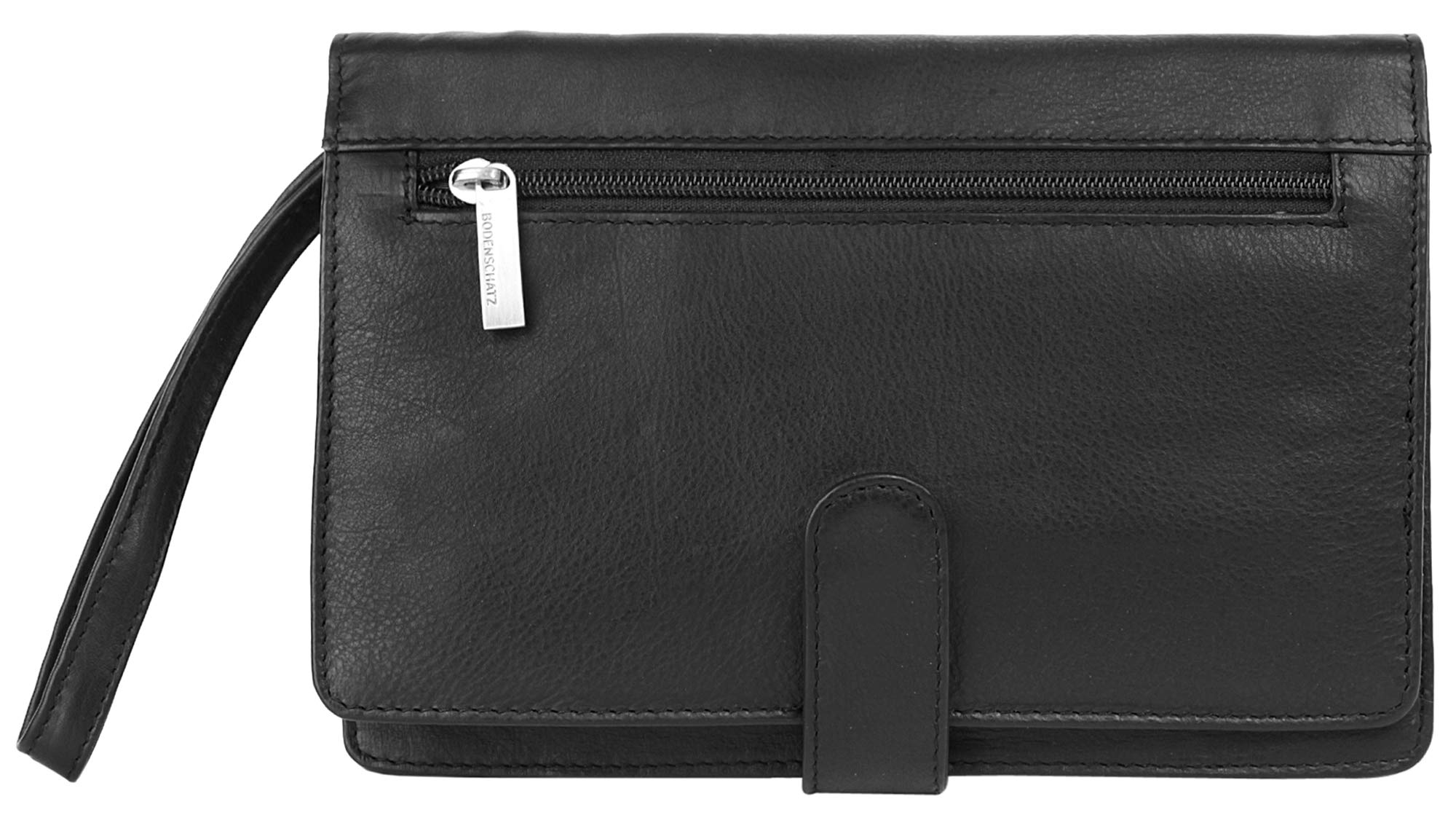 Handgelenk Tasche Echt Leder schwarz Herren - 017218