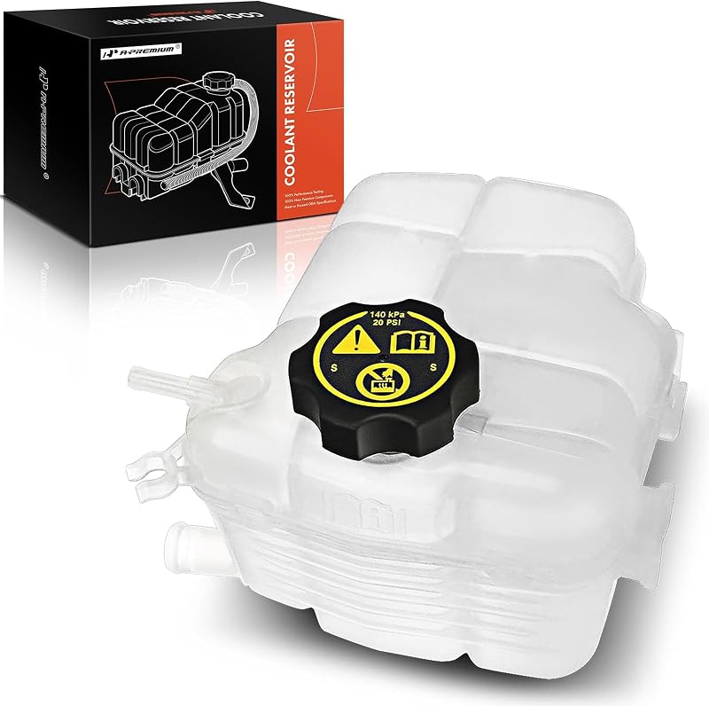 A-Premium Engine Radiator Coolant Expansion Reservoir Overflow Tank [W/Cap] | Compatible with Chevrolet Cruze 2011-2015, Cruze Limited 2016, Orlando 2012-2014 & Buick Cascada 2016-2019, Verano 2012-2017