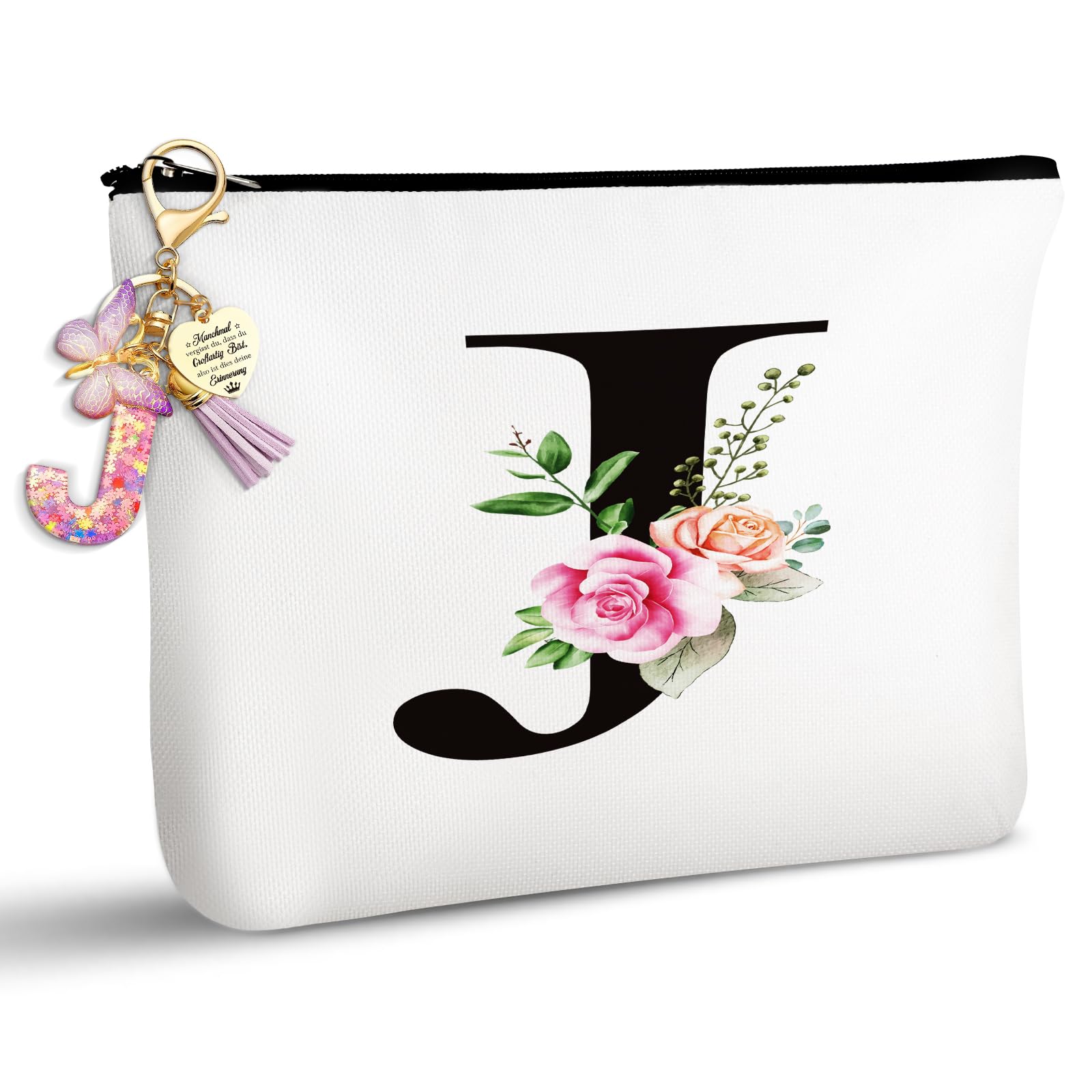 TUZELIYA Personalisierte Buchstaben A-Z Kosmetiktasche Geschenk für Frauen - Geburtstagsgeschenke für Frauen, Mädchen, Mütter, Beste Freundinnen und Brautjungfern