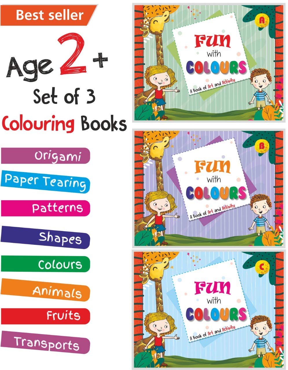 My First Beginner Drawing Book for Kids| Art and Creativity and Sketch Book for Kids| Age 2 + Years | My First Fun With Colours Book Paperback Aastha J. THOMAS| An Amazing Package of Colouring Books for the Beginners |Developed with the Modern Ideology of Children Mind set in Regard to it Ability Andrew and Allen ( Set of 3 Coloring Books)
