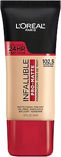 L'Oreal Paris Cosmetics Makeup Infallible Pro-Matte Liquid Longwear Foundation, Natural Rose, 1 fl oz