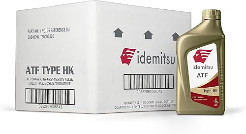 Idemitsu Líquido de transmisión automática, paquete de 12 Aceite de transmisión ATF, fluido de transmisión automática, compatible con Hyundai, Kia