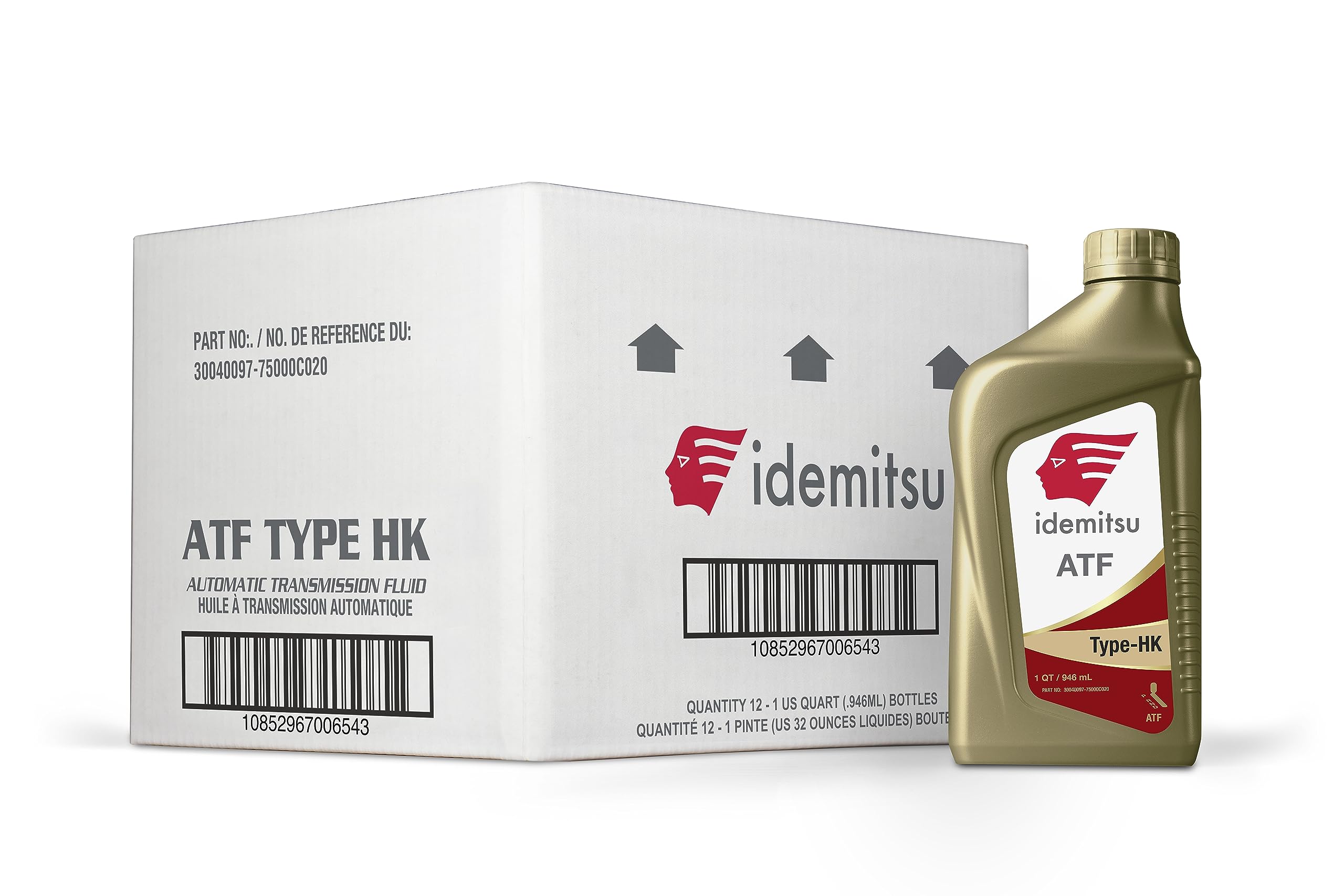 Idemitsu ATF Type HK (SP-III) Automatic Transmission Fluid for Hyundai/Kia – 1 Quart, Case of 12 - Grey | Enhanced Efficiency and Durability | Part Number: 30040097-75000C020