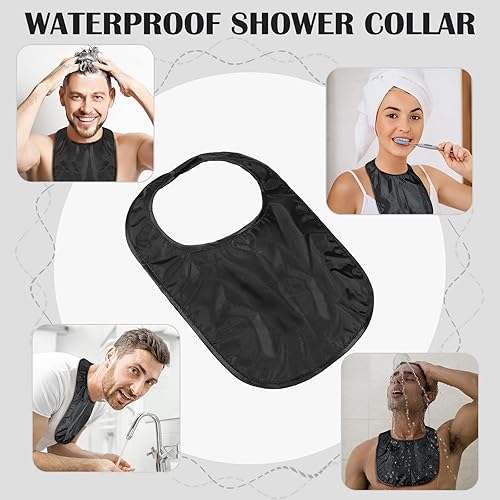 Miniatura 4 de Oudain 3 piezas de cubierta de ducha de traqueotomía impermeable laringectomía estoma cubre cuello protector protector estoma transpirable ajustable