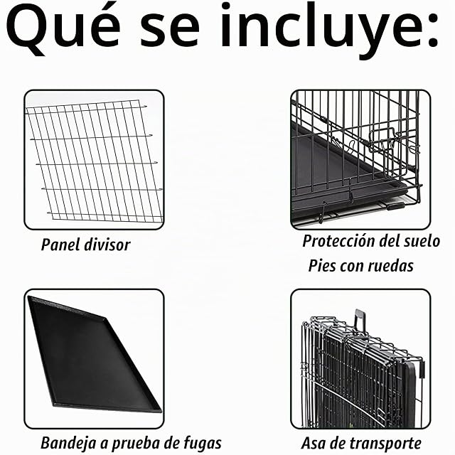 Foto 4 de 7 de MidWest Homes for Pets - Jaula Large Ovation patentada de 106 cm para perros, de una puerta, plegable…