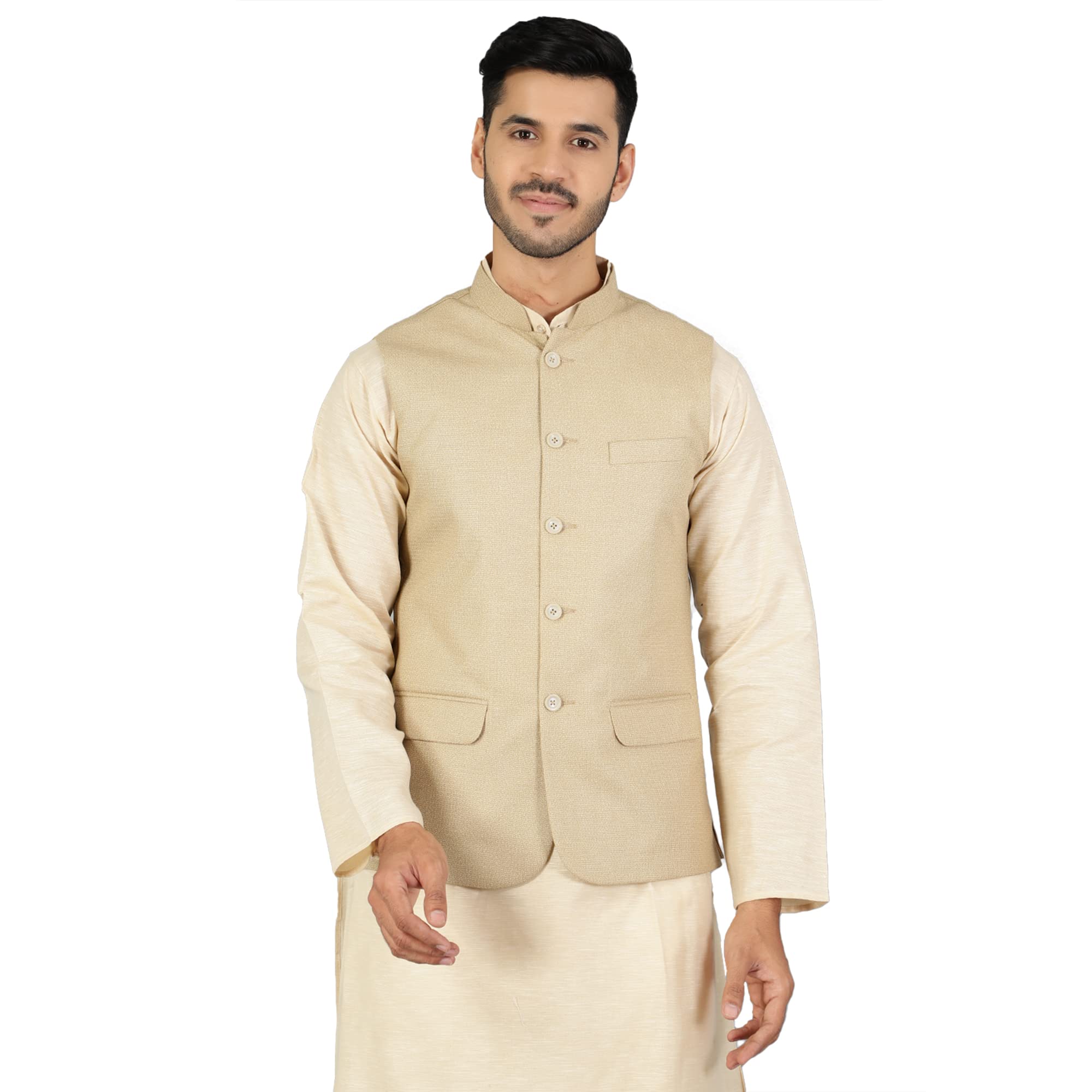 wintage Mens Polyester Cotton Plain Modi Nehru Jacket-picture-34