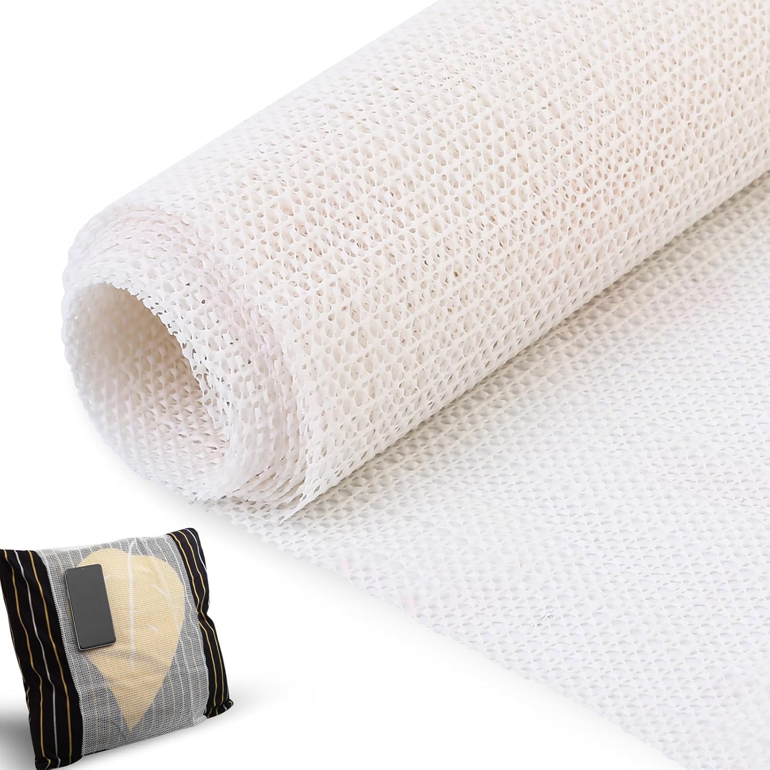 Mazovia Anti Slip Rug Underlay - Antislip Ondertapijt voor Vloerkleed - Universeel Antislip Mat voor Tapijt Woonkamer - Geschikt voor Knippen met Een Schaar - 80x300cm