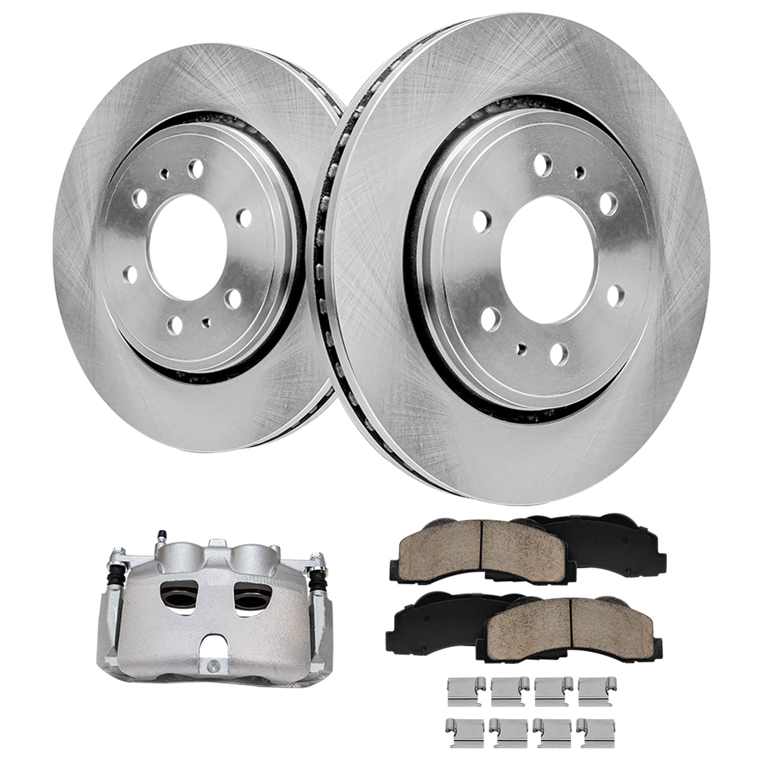 Complete Brake Kit For Ford Expedition/Lincoln Navigator – Front & Rear Drilled/Slotted Rotors & Ceramic Pads