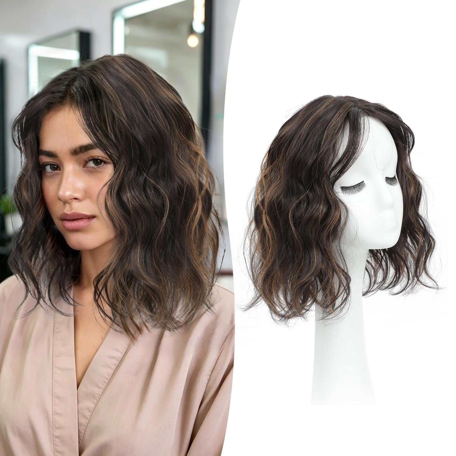 Photo 1 of UDU Short Wavy Hair Topper 11 Inch