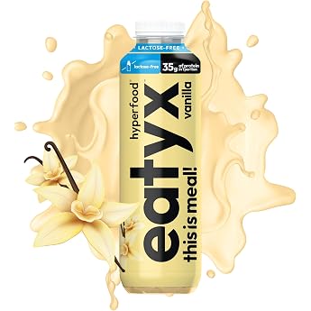 eatyx Trinkmahlzeit - Vanille 6x500 ml - Laktosefrei - 35g Protein, 23 Vitamine, 9g Ballaststoffe, glutenfrei - Vollwertiger 