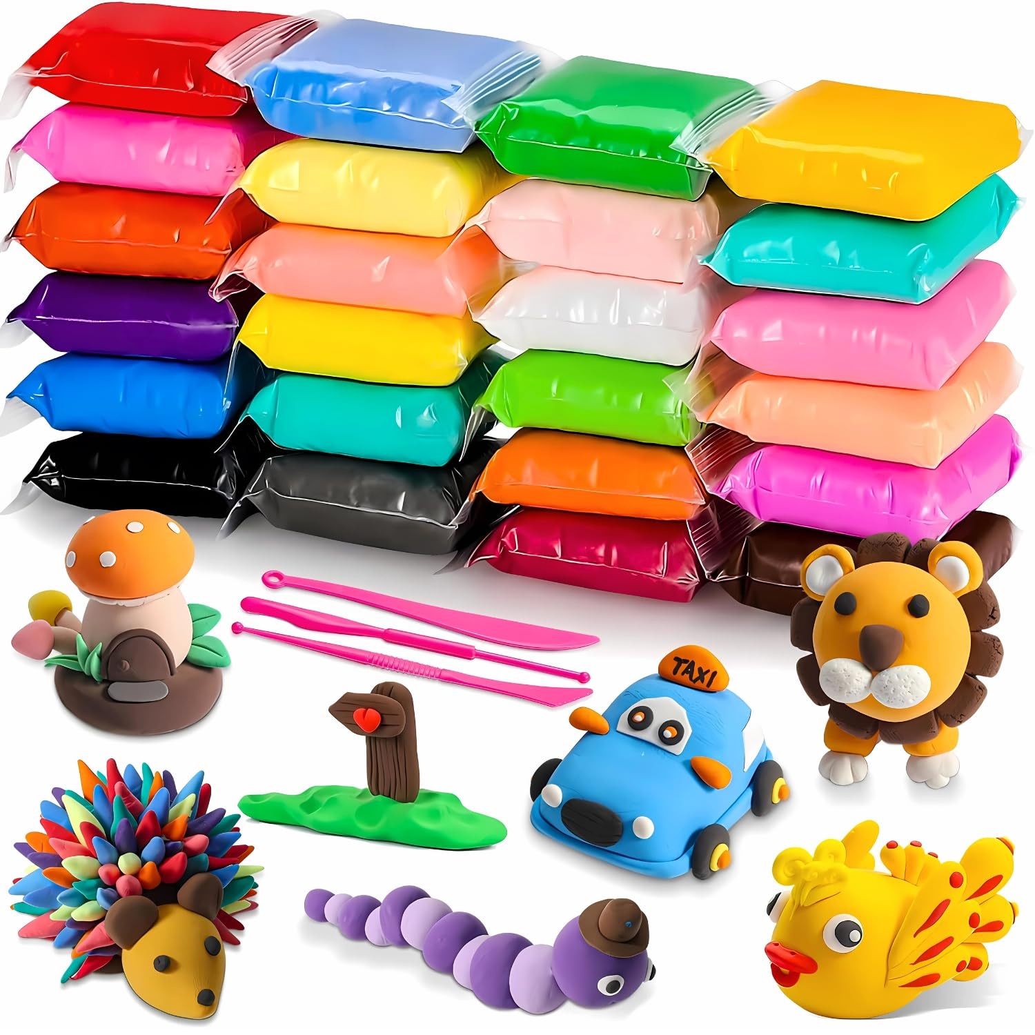 24 Colors Super Light DIY Air Dry Clay for Model Fun Toy