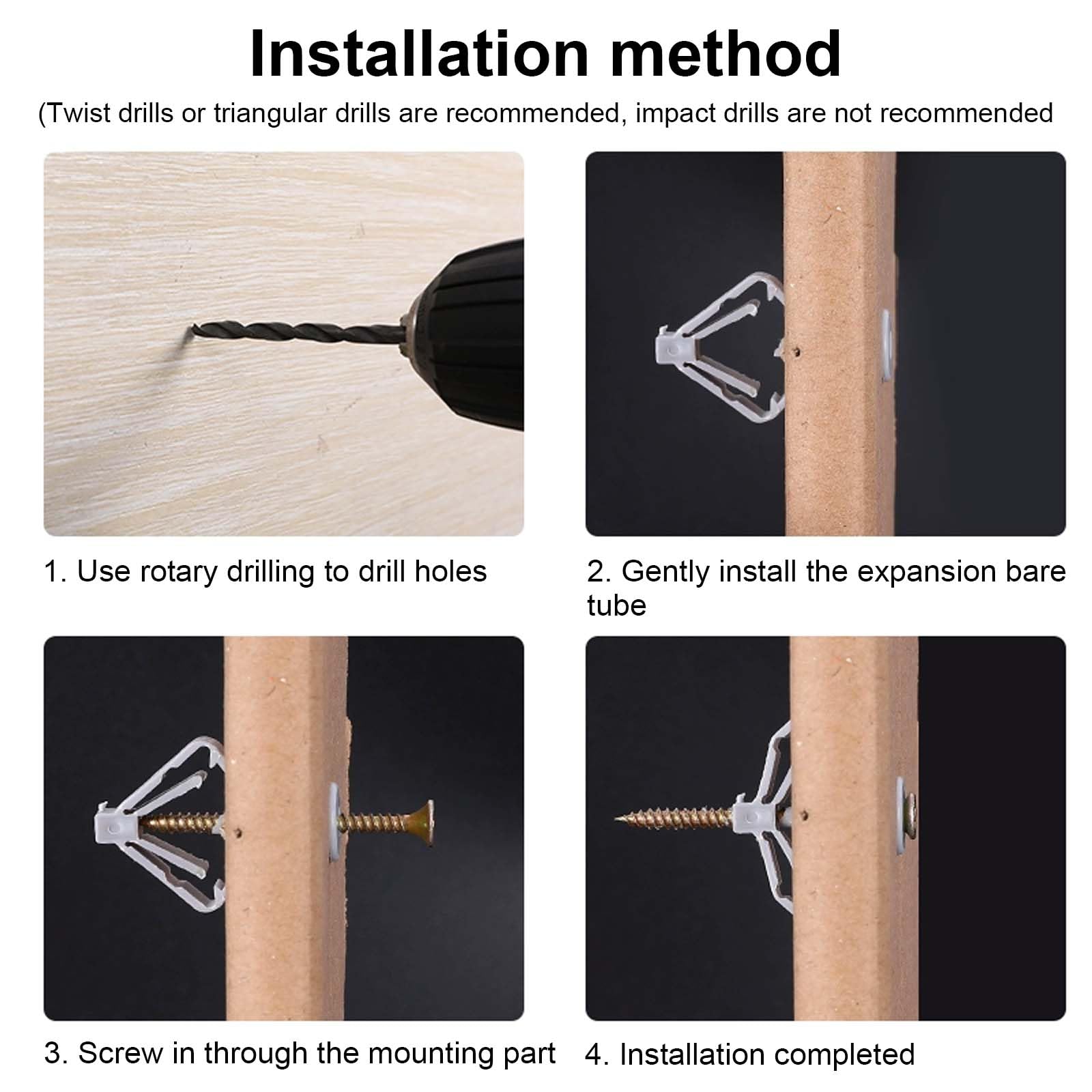 Set 50 Tasselli E Viti Per Cartongesso - Fissaggio Pareti Cave, Supporti TV, Armadi - Foto 6