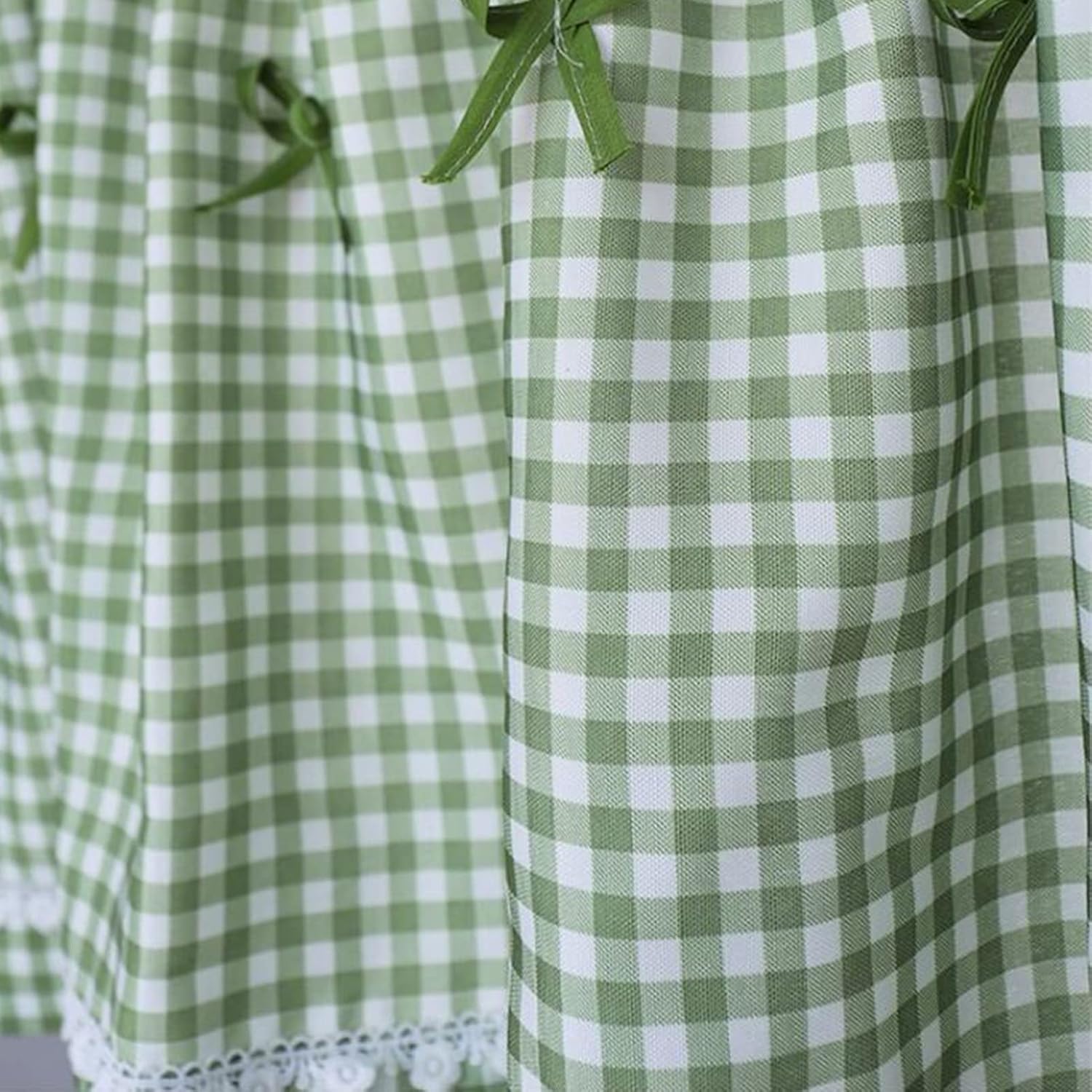 Kitchen Curtains White Short Muslin Tier Curtains, Hollow out Light Filtering Half Curtain Valance Rural style Rod Pocket, for Decor Living Room, Bedroom, Cafe, Windows, Cupboard ( Size : W150xH80cm/5