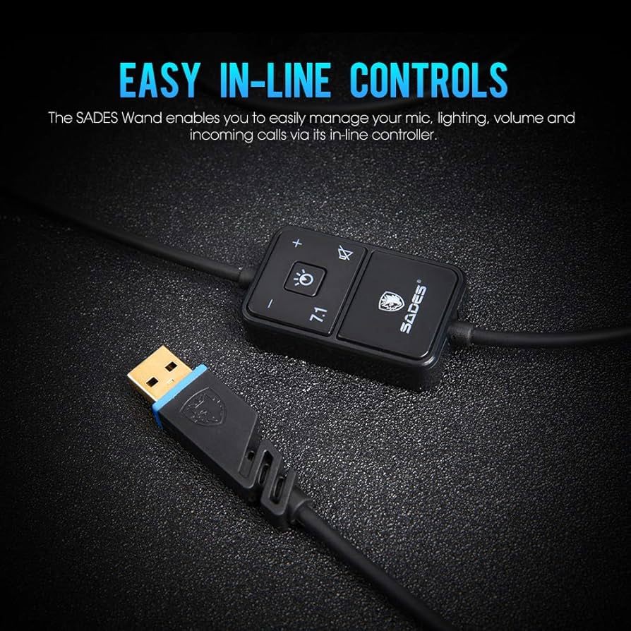 Amazon.co.jp: SADES PCゲーム用ヘッドセット - ワンド - 7.1