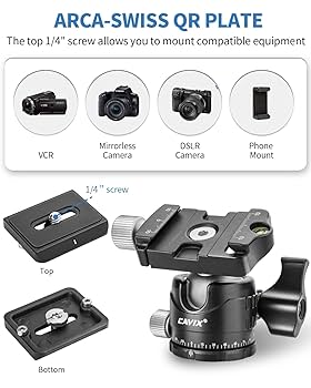 Amazon.com : CAVIX Ball Head Mount with 1/4