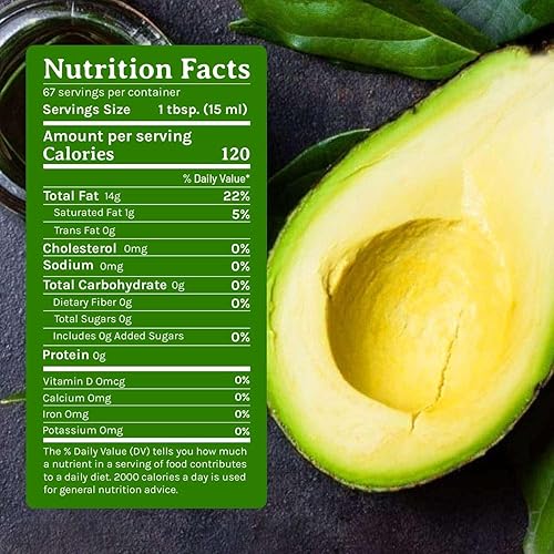 Miniatura 2 de De La Rosa Aceite de aguacate 100% puro, Kosher para Pascua, vegano, sin OMG y sin gluten, ideal para cocinar con alto punto de humo, primer aceite