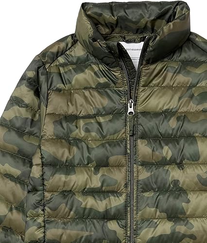 Miniatura 22 de Yaxa Essentials Chaqueta acolchada ligera y resistente al agua para niños y niños pequeños Verde Oliva,Camuflaje azul.,Amarillo