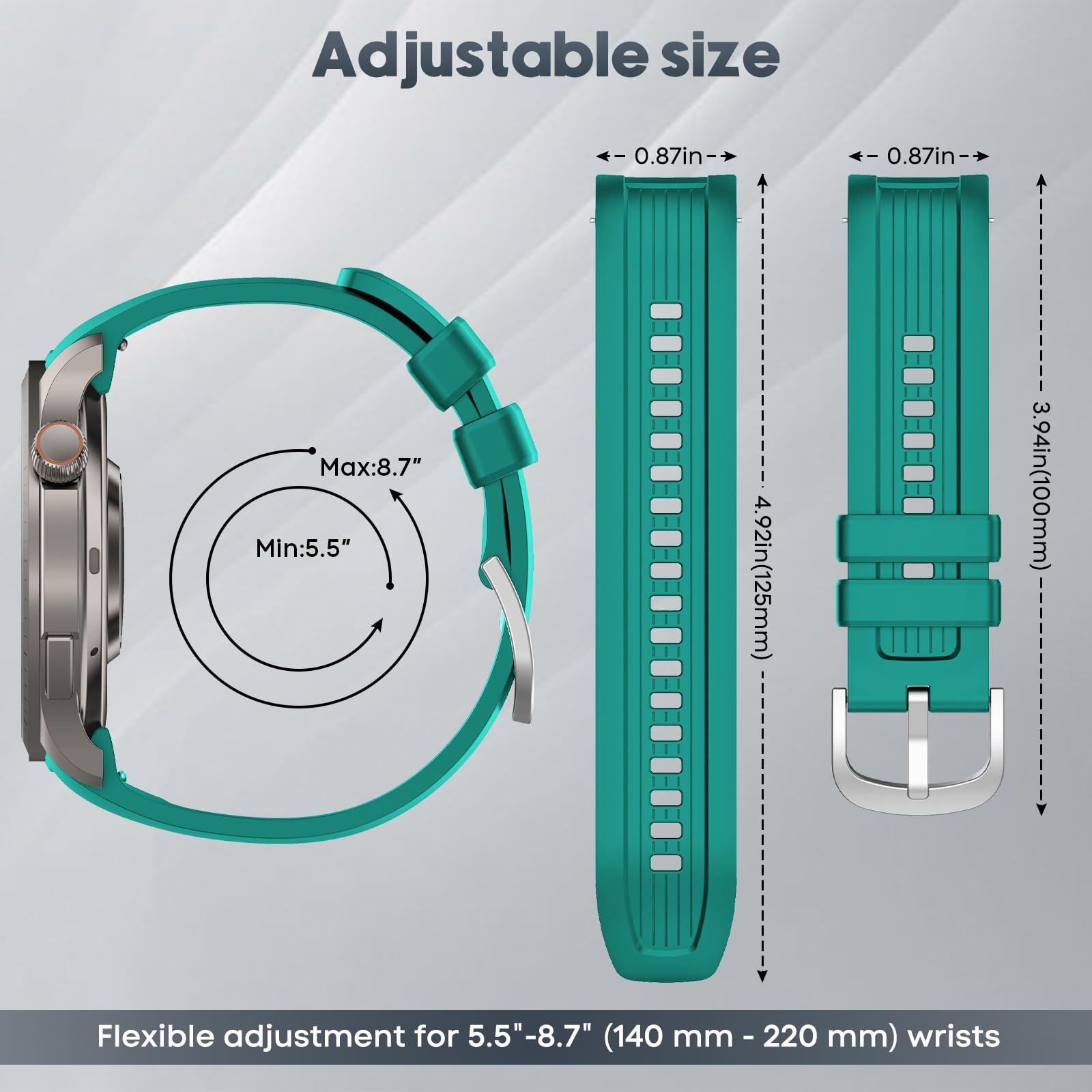 Mijobs 10 stuks bandjes compatibel met Amazfit GTS 4, Amazfit GTS 4 Mini, Amazfit GTS 3, Amazfit GTS 2/2e/2 mini siliconen reservearmband, siliconen armband compatibel met 20 mm horlogeband