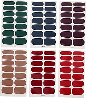 CAXUSD 6 Folhas De Adesivos De Arte Para Unhas Decalque Adesivos Coloridos Esmalte Para Unhas Para Crianças Adesivos Para Unhas Pés Adesivos Para Unhas Decalques De Arte Para Unhas